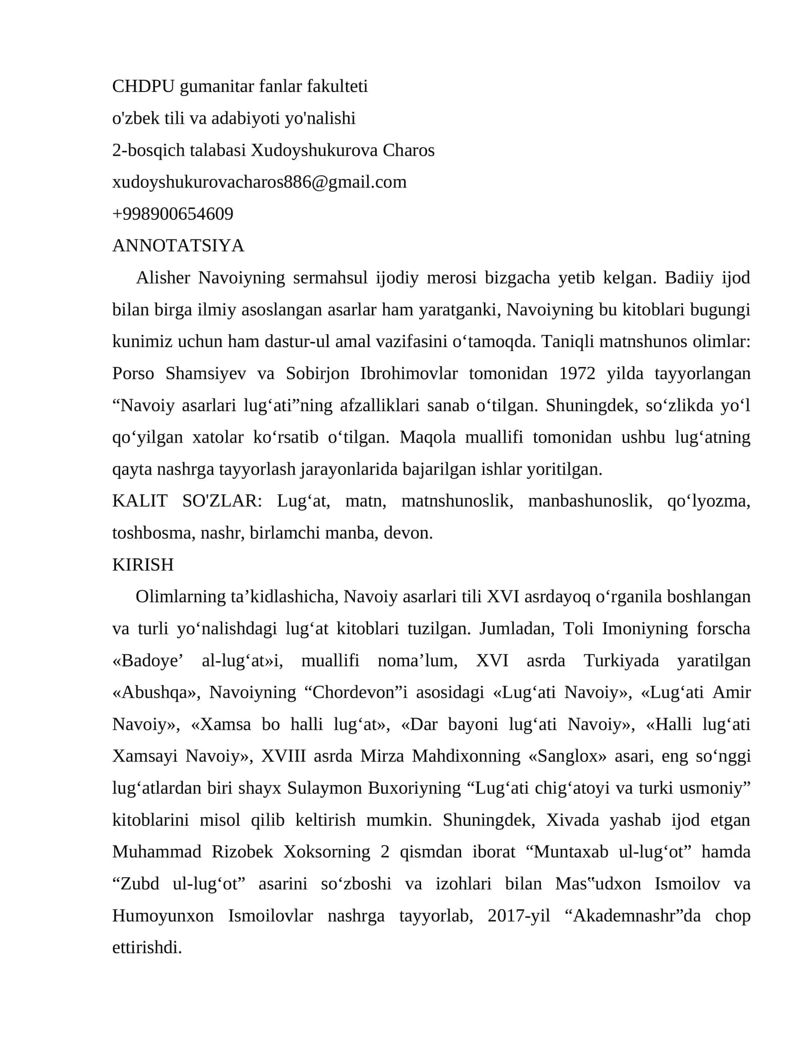 Alisher Navoiyning sermahsul ijodiy merosi 1