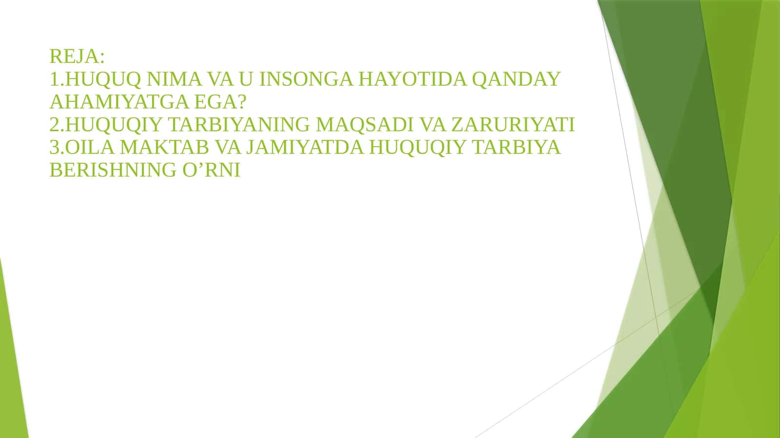 HUQUQ NIMA VA U INSONGA HAYOTIDA QANDAY AHAMIYATGA EGA? 1