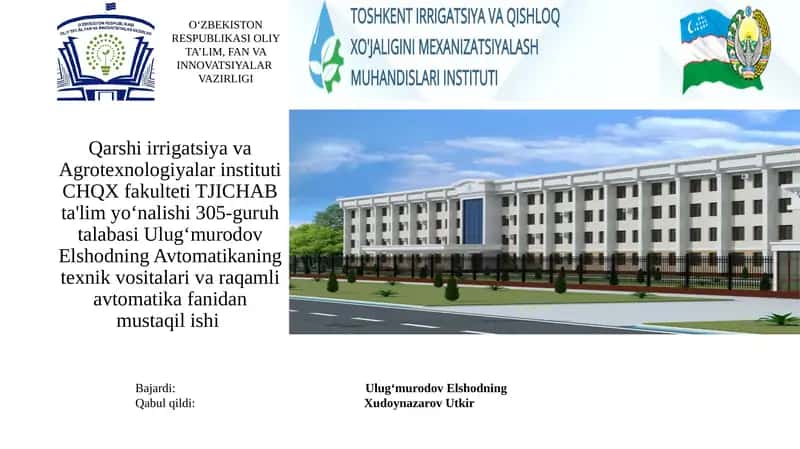 Avtomatikaning funksional elementlari 1