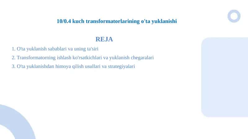 10 0.4 kuch transformatorlarining o'ta yuklanishi 1