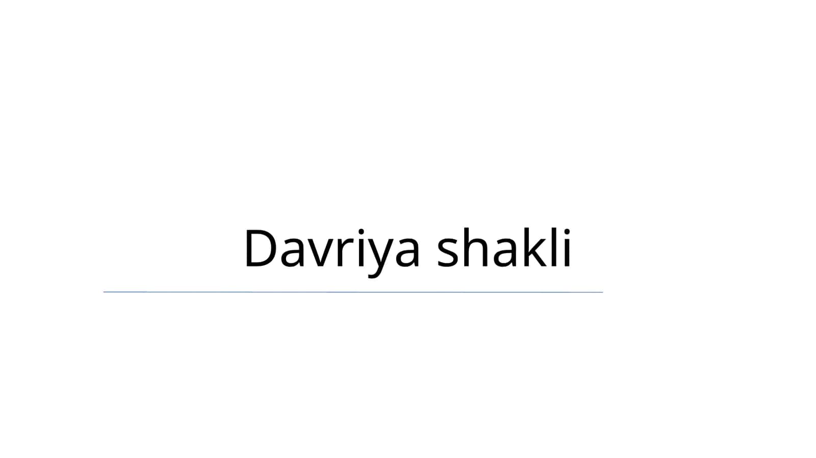 Davriya shakli 1