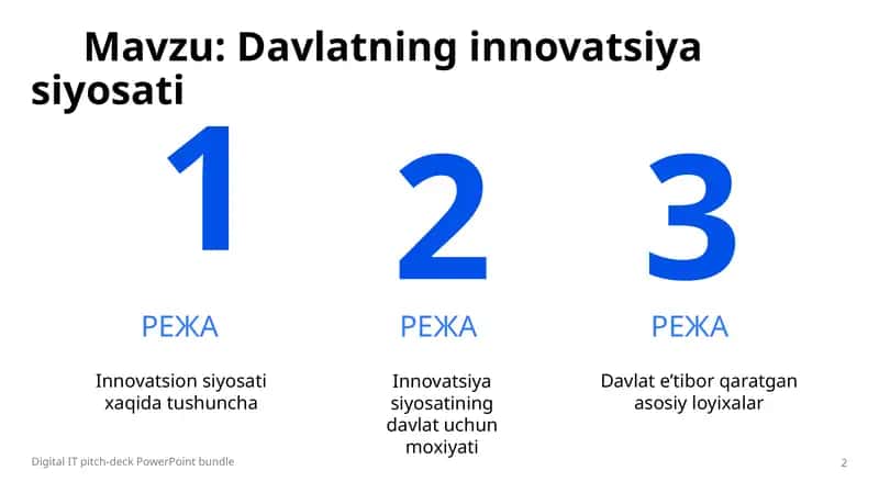Davlatning innovatsiya siyosati 1