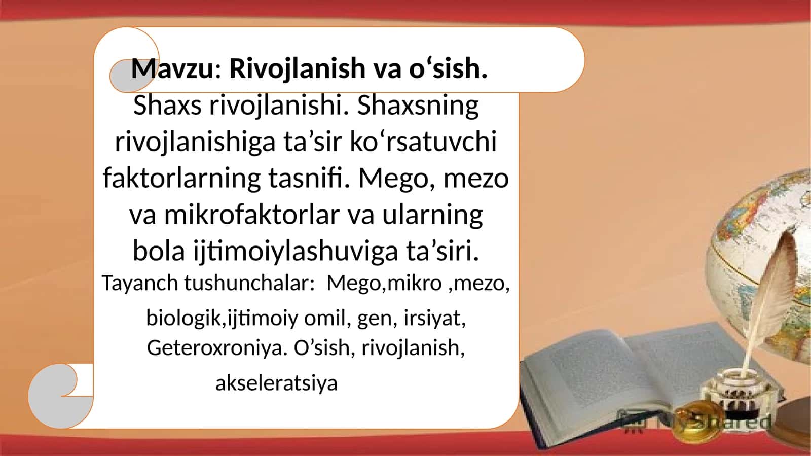 Rivojlanish va o‘sish. Shaxs rivojlanishi 1