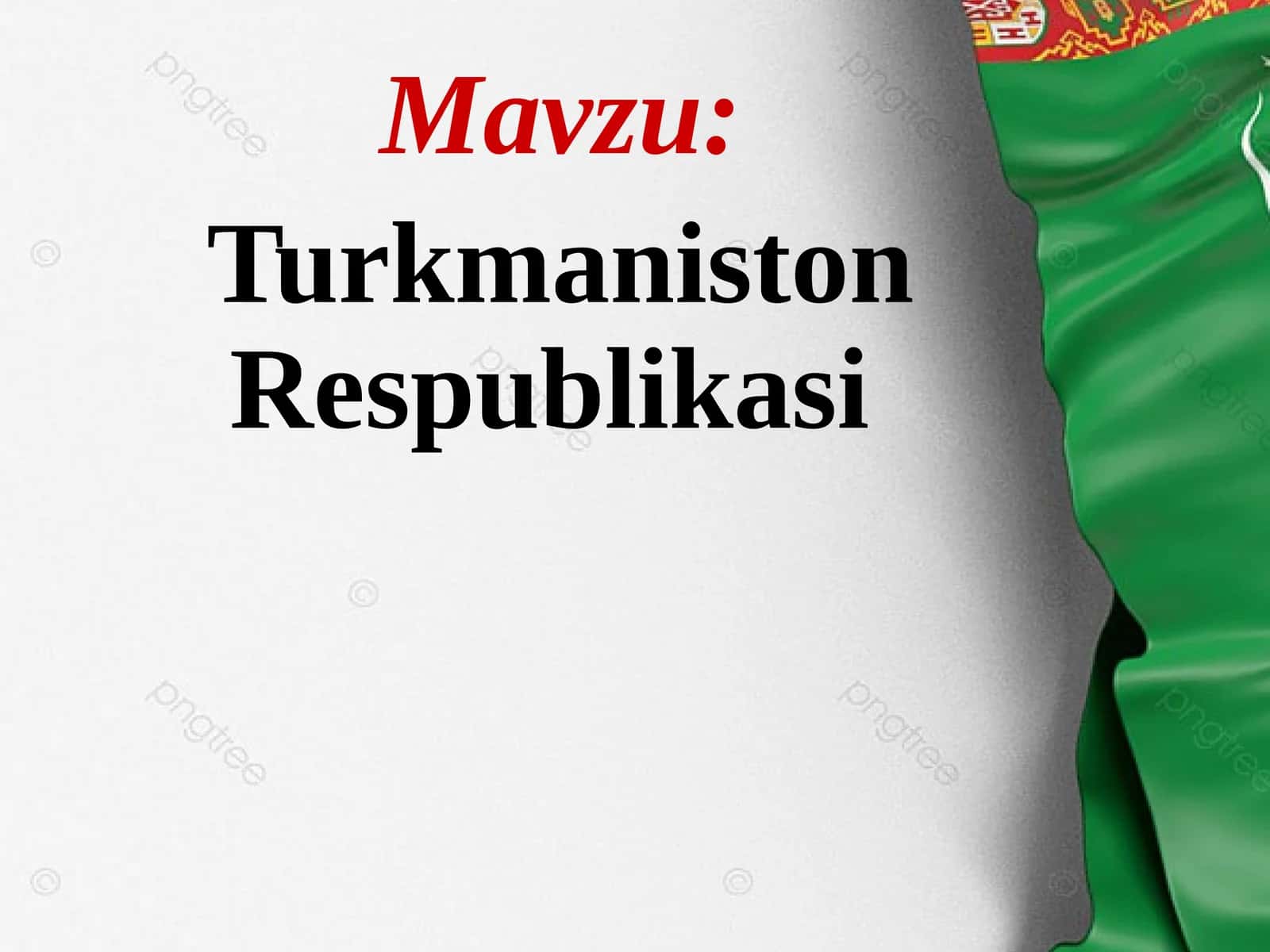Turkmaniston Respublikasi TURKMANISTON TARIXI 1