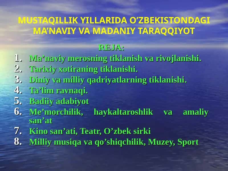 Mirziyoyev Sh.M. Yangi O’zbekistonda erkin va farovon yashaylik 1