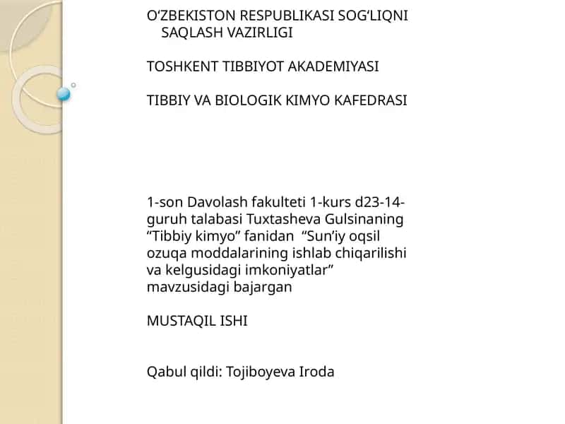 Sun’iyoq silozu qamoddalarining ishlab chiqarilishi va kelgusidagi imkoniyatlar 1