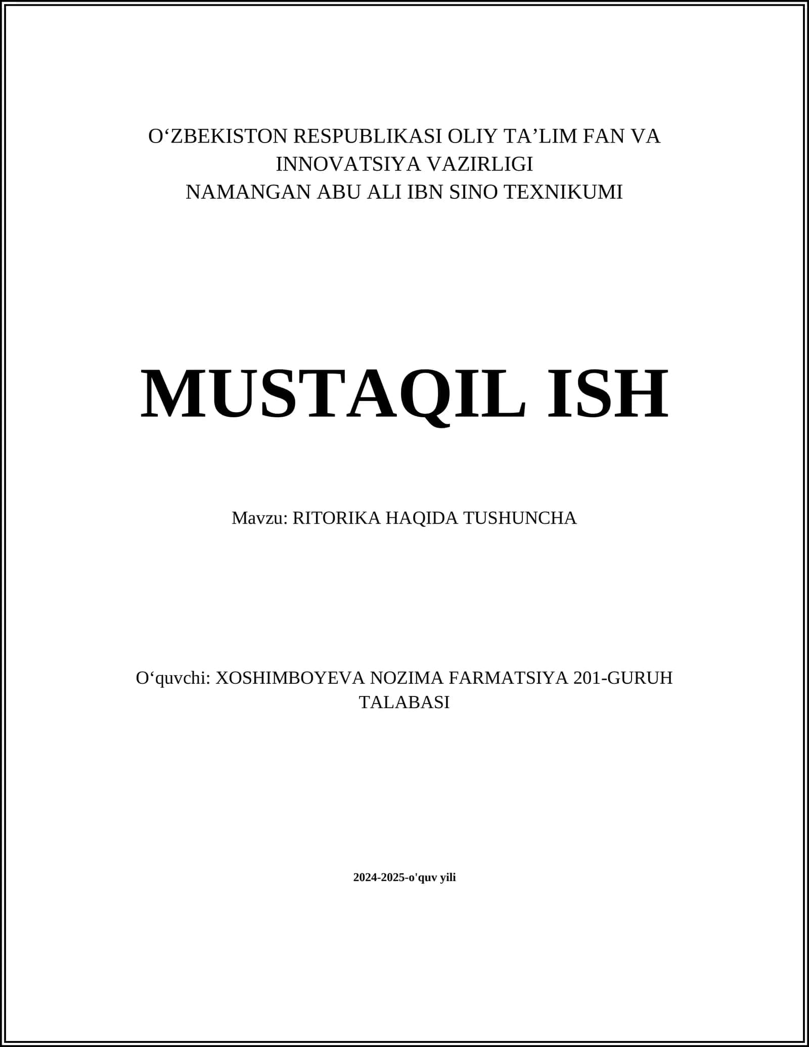 Ritorika haqida tushuncha 1