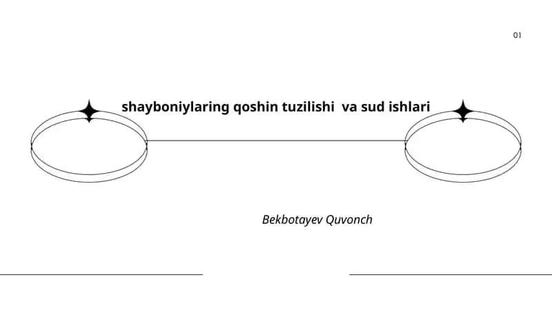 Shayboniylaring qoshin tuzilishi va sud ishlari 1