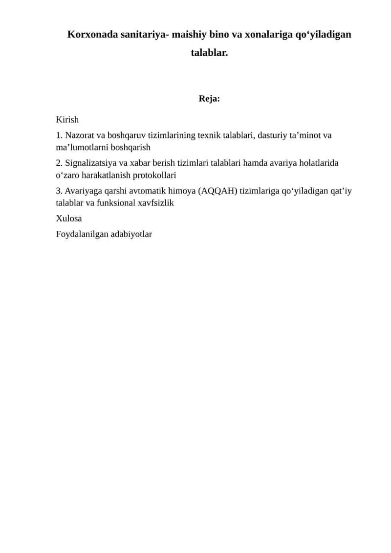 Korxonalarda sanitariya-maishiy bino va xonalar (SMBX) 1