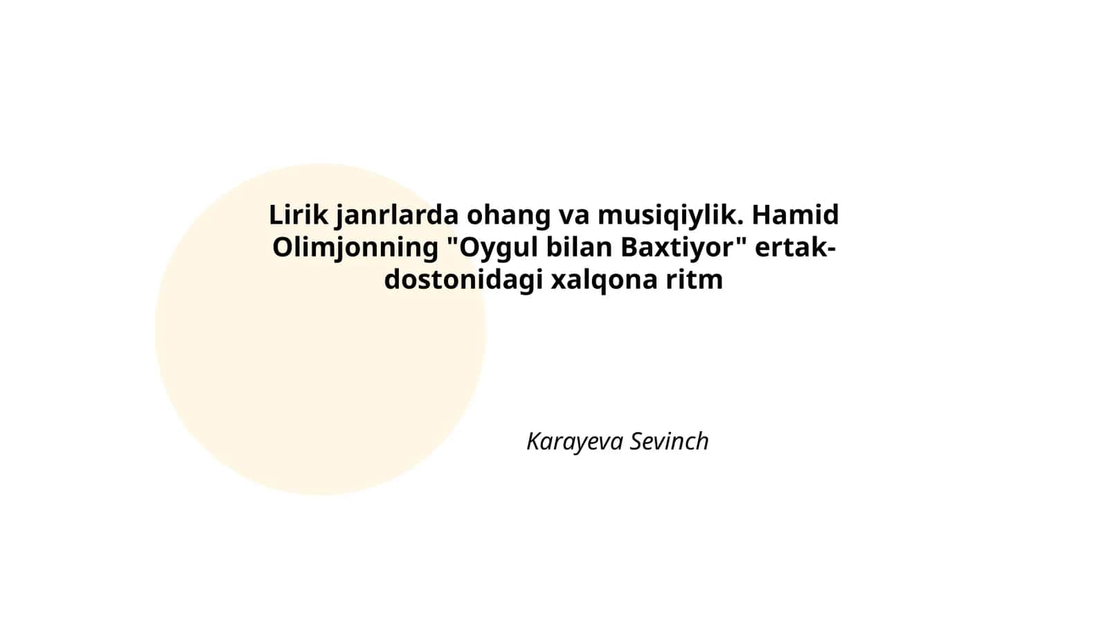 Lirik ohang va musiqiylik 1