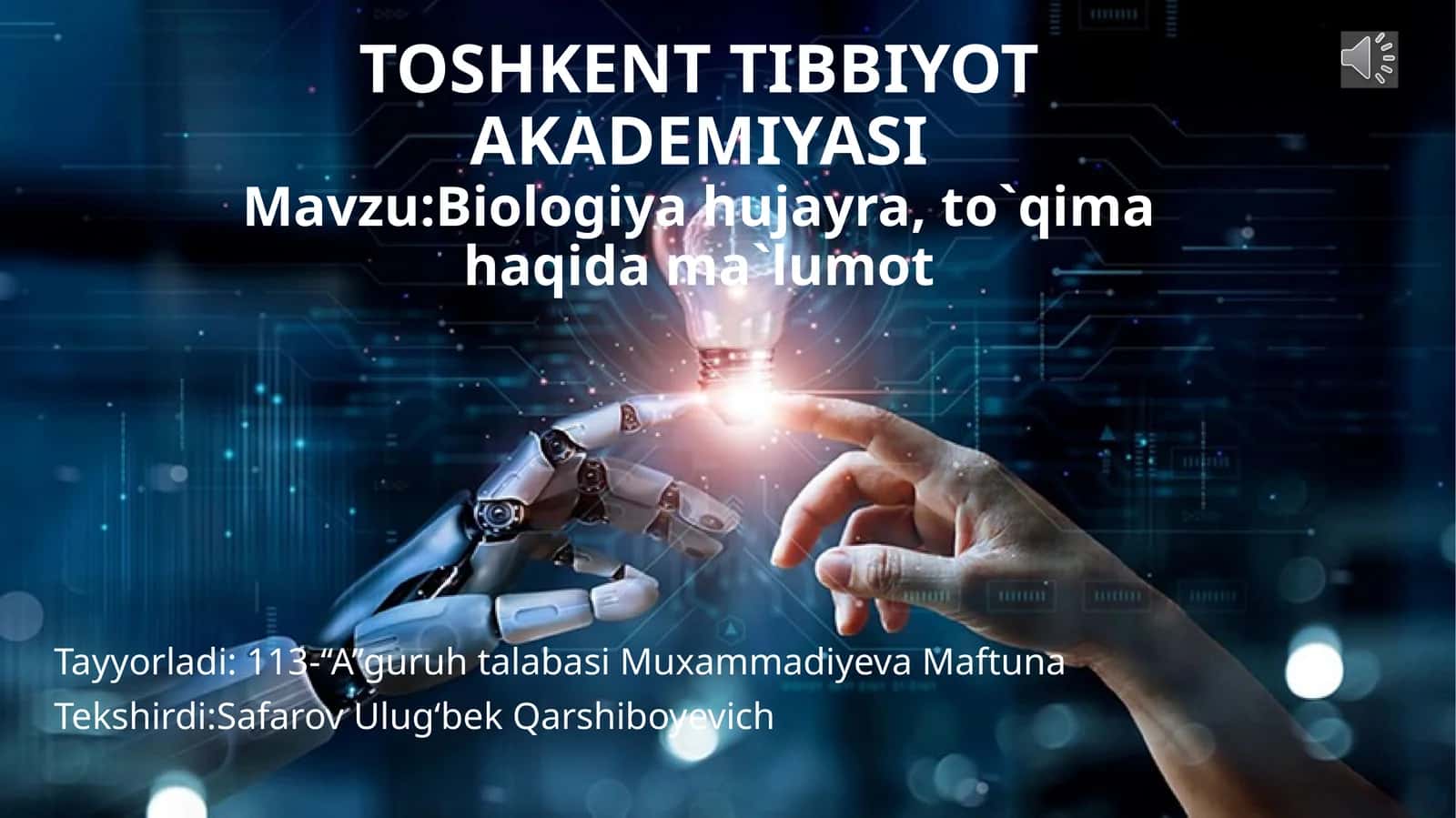Biologiya hujayra, to`qima haqida ma`lumot 1