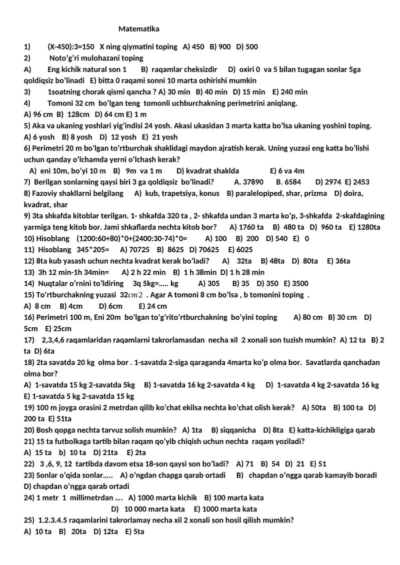 Matematika 1