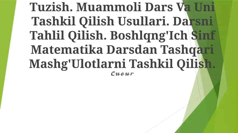 Dars, Dars Mazmuni Haritalar Tuzish 1