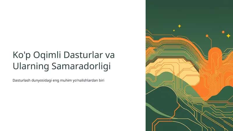 Ko'p Oqimli Dasturlar va Ularning Samaradorligi 1