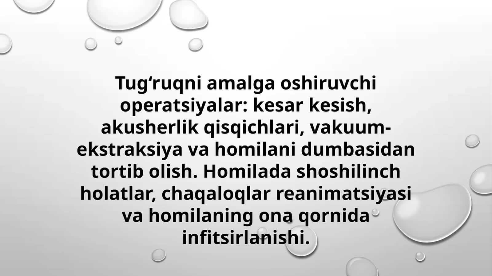 Tugʻruqni amalga oshiruvchi operatsiyalar | Kesar kesish, akusherlik qisqichlari, vakuum-ekstraksiya 1