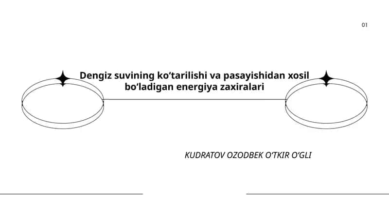 Dengiz suvining koʻtarilishi va pasayishidan xosil boʻladigan energiya zaxiralari 1
