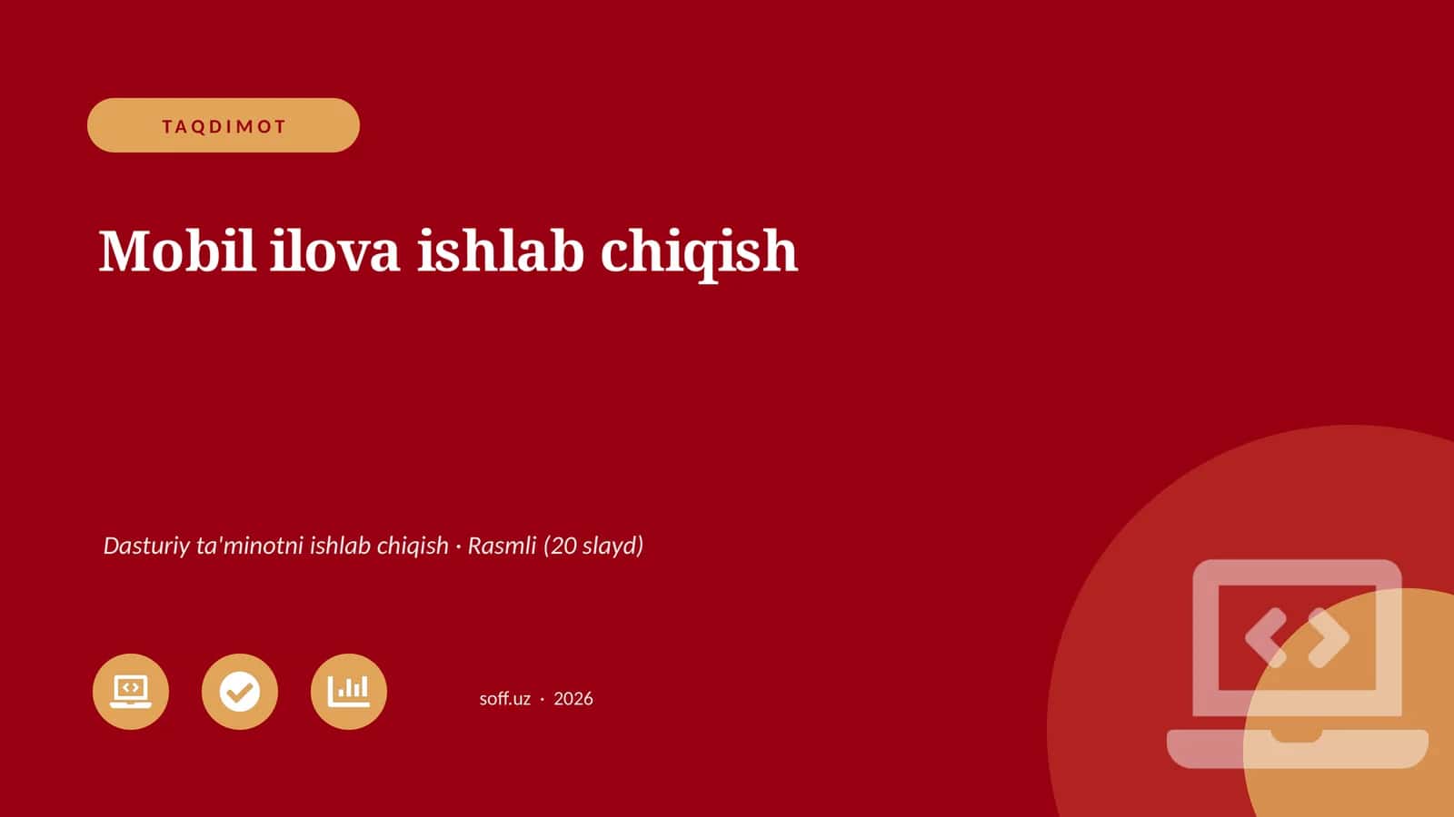 Mobil ilova ishlab chiqish 1