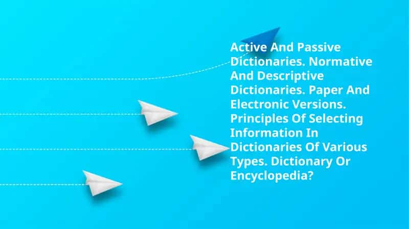 Active And Passive Dictionaries 1