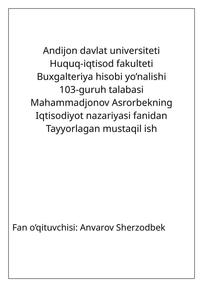 Sartaroshxona faoliyati va bozor munosabati 1