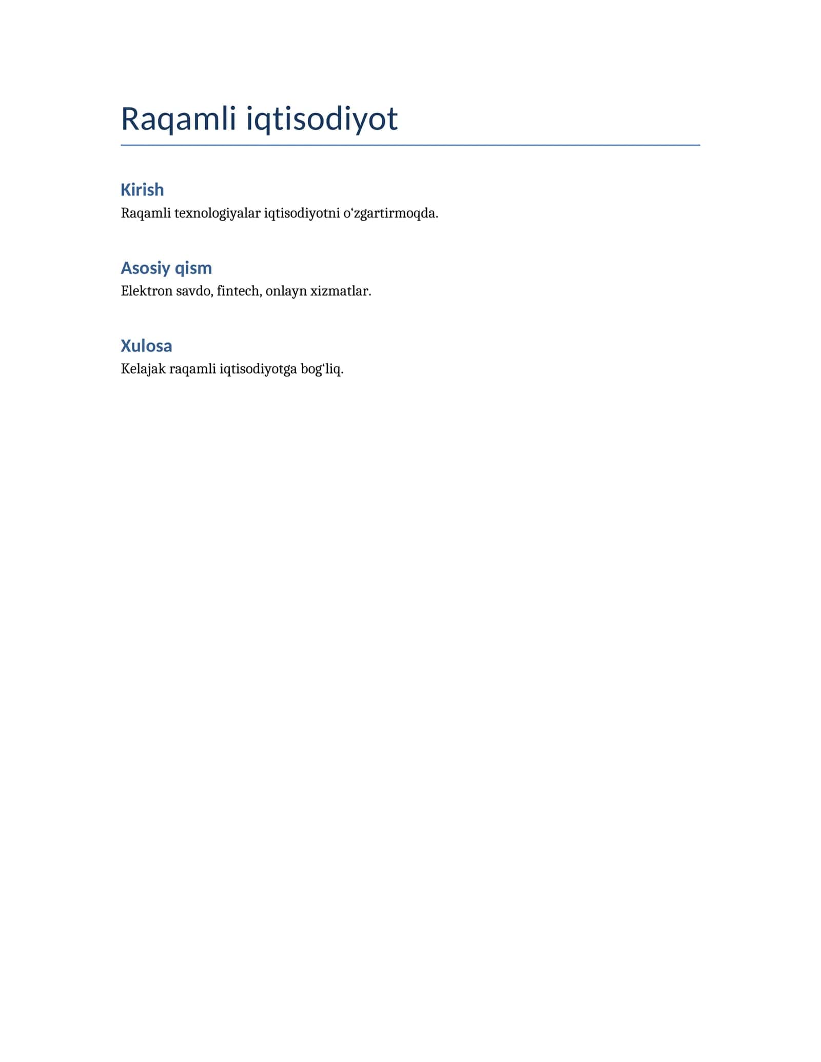 Raqamli iqtisodiyot 1