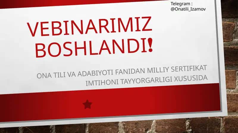 Ona tili va adabiyoti fanidan milliy sertifikat imtihoni tayyorgarligi 1