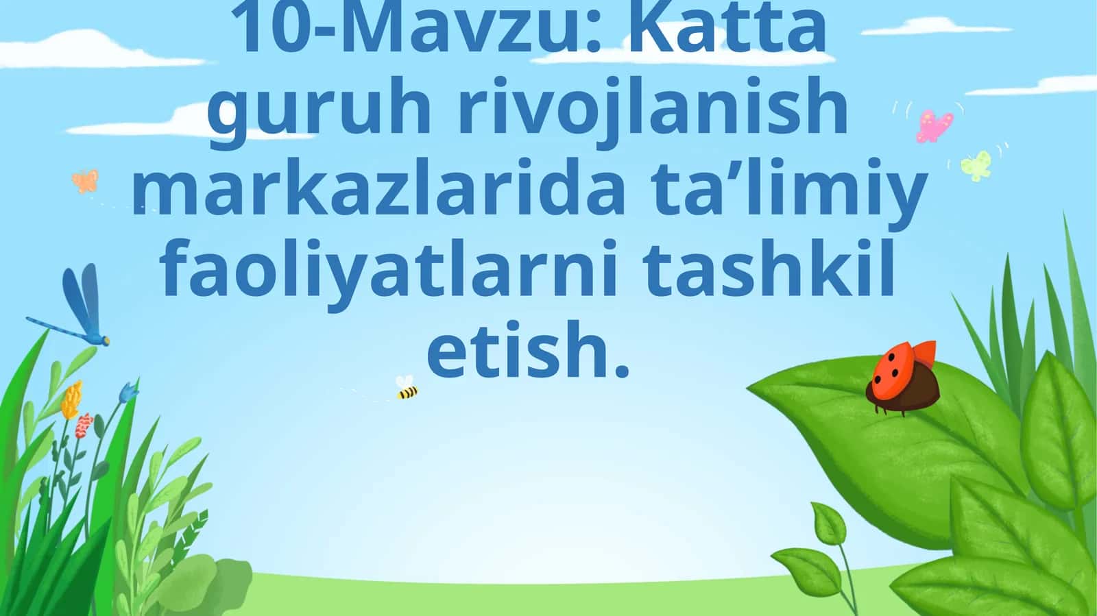 Kattaguruh rivojlanish markazlarida ta’limiy faoliyatlarni tashkil etish 1