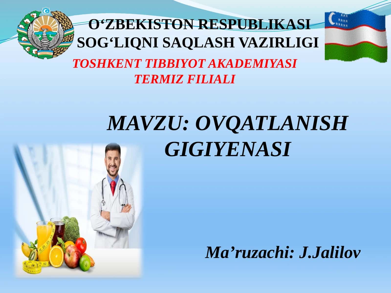 ОVQATLANISH GIGIYЕNASI 1