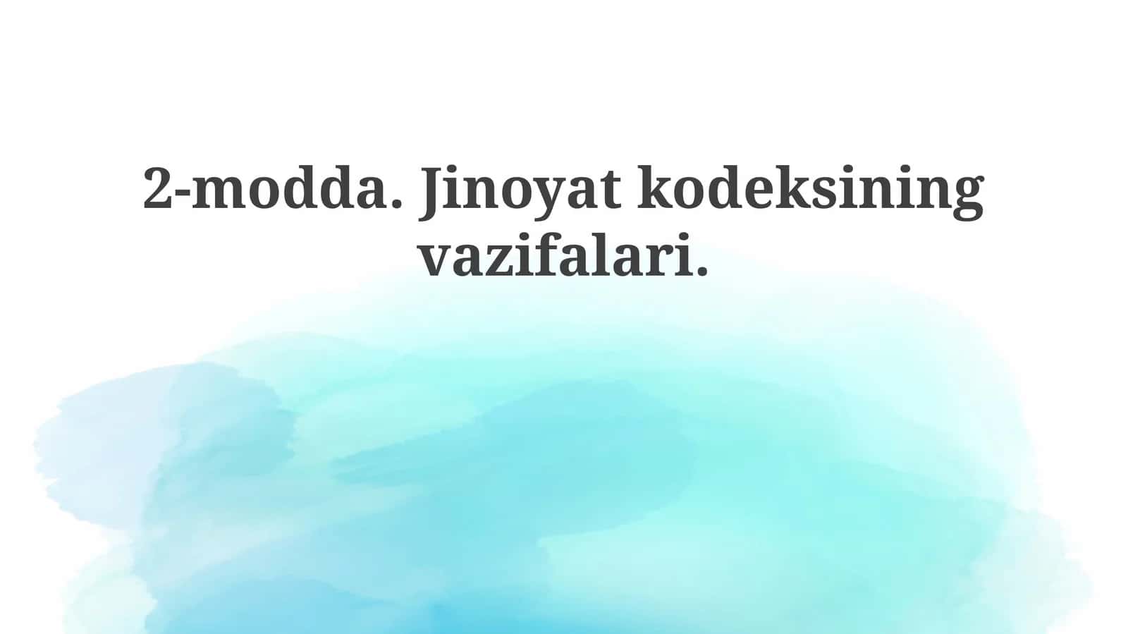 Jinoyat Kodeksining Vazifalari 1