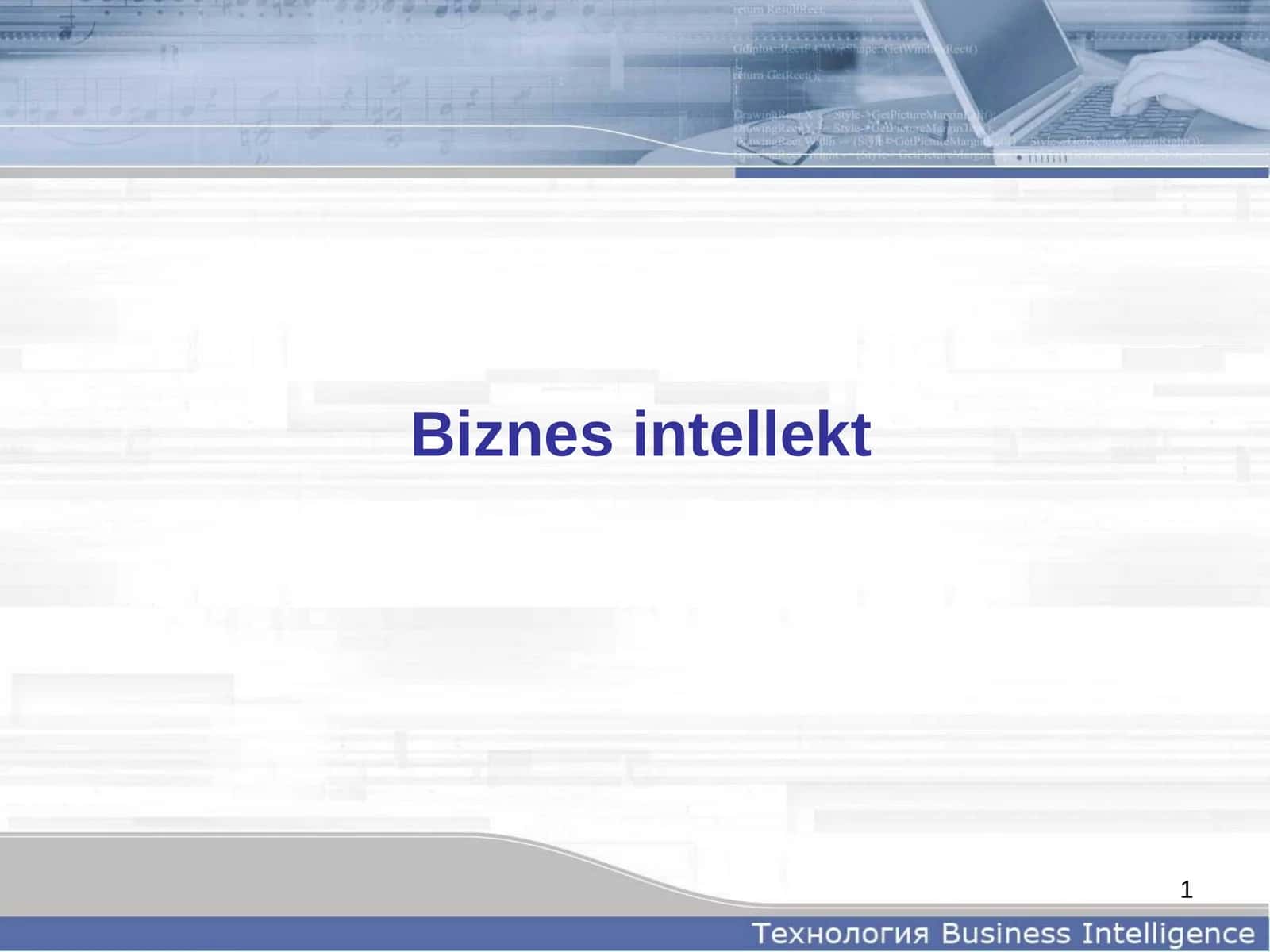 Biznes intellekt 1