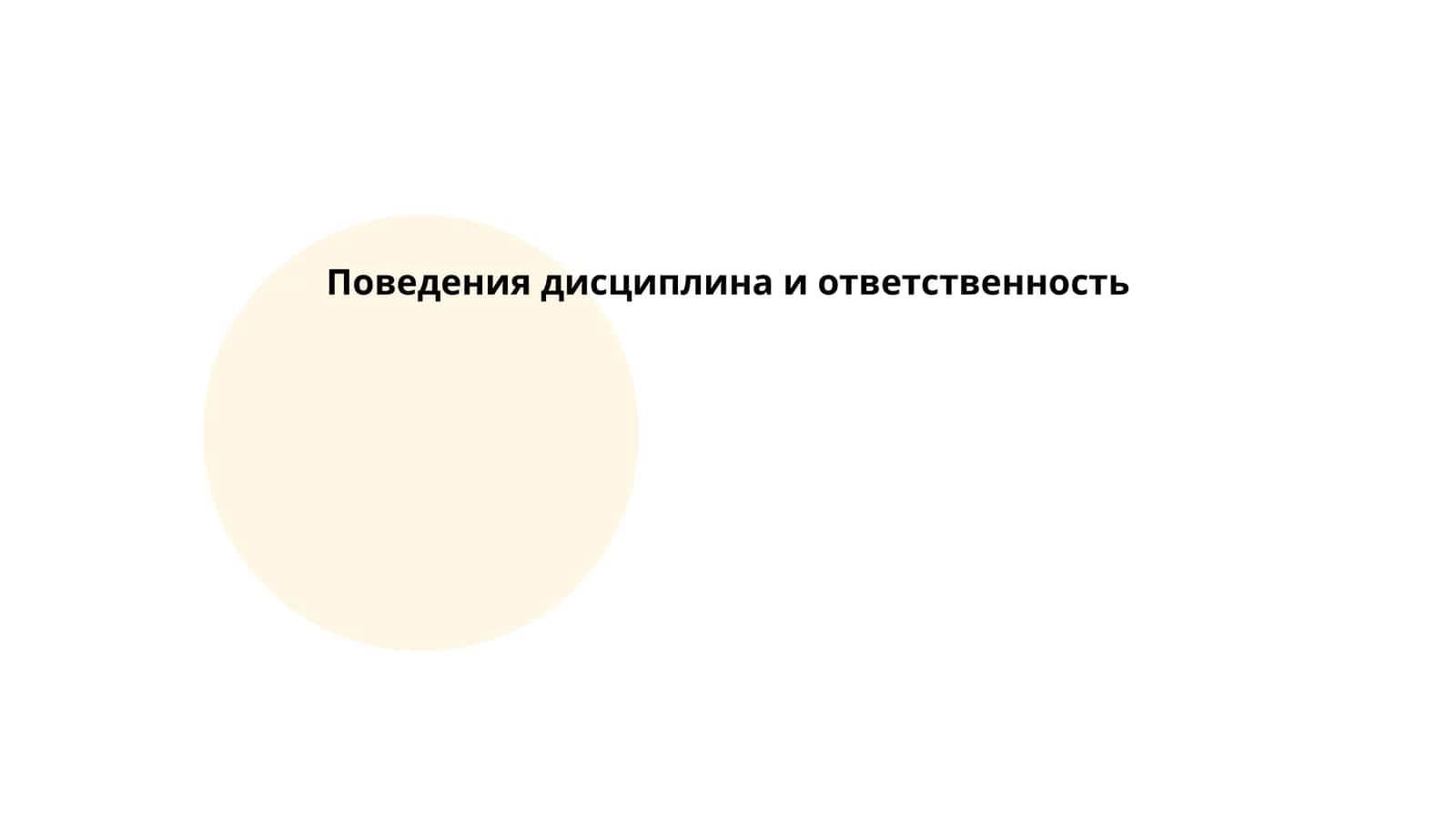 Дисциплина в поведении 1