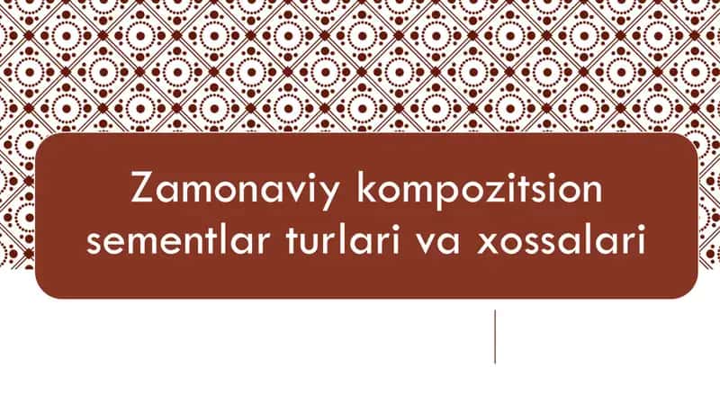 Kopmozitsion sement 1