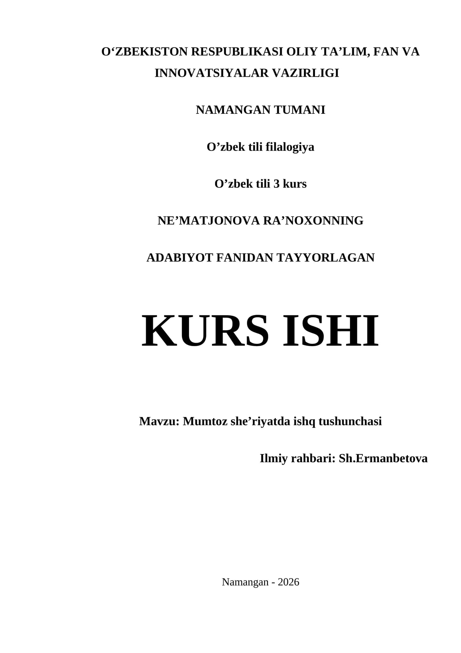 Mumtoz she’riyatda ishq tushunchasi 1