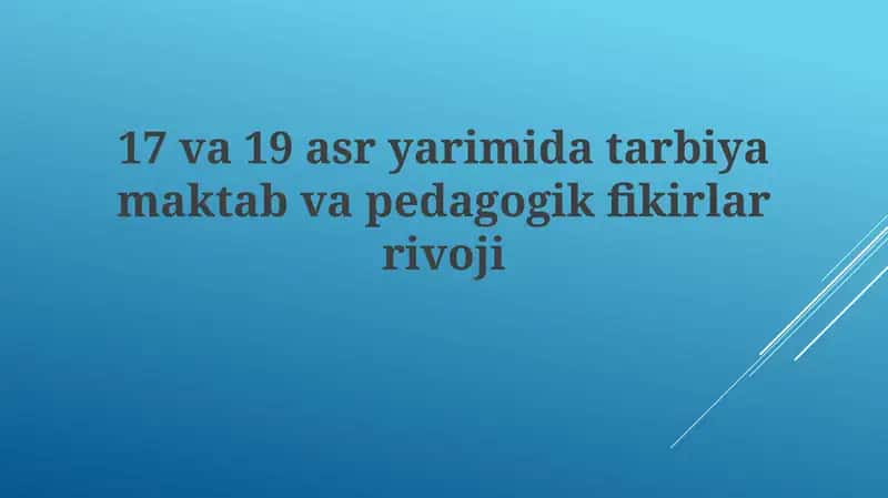 Maktab O'quv Dasturlari va O'quv Qo'llanmalari 1
