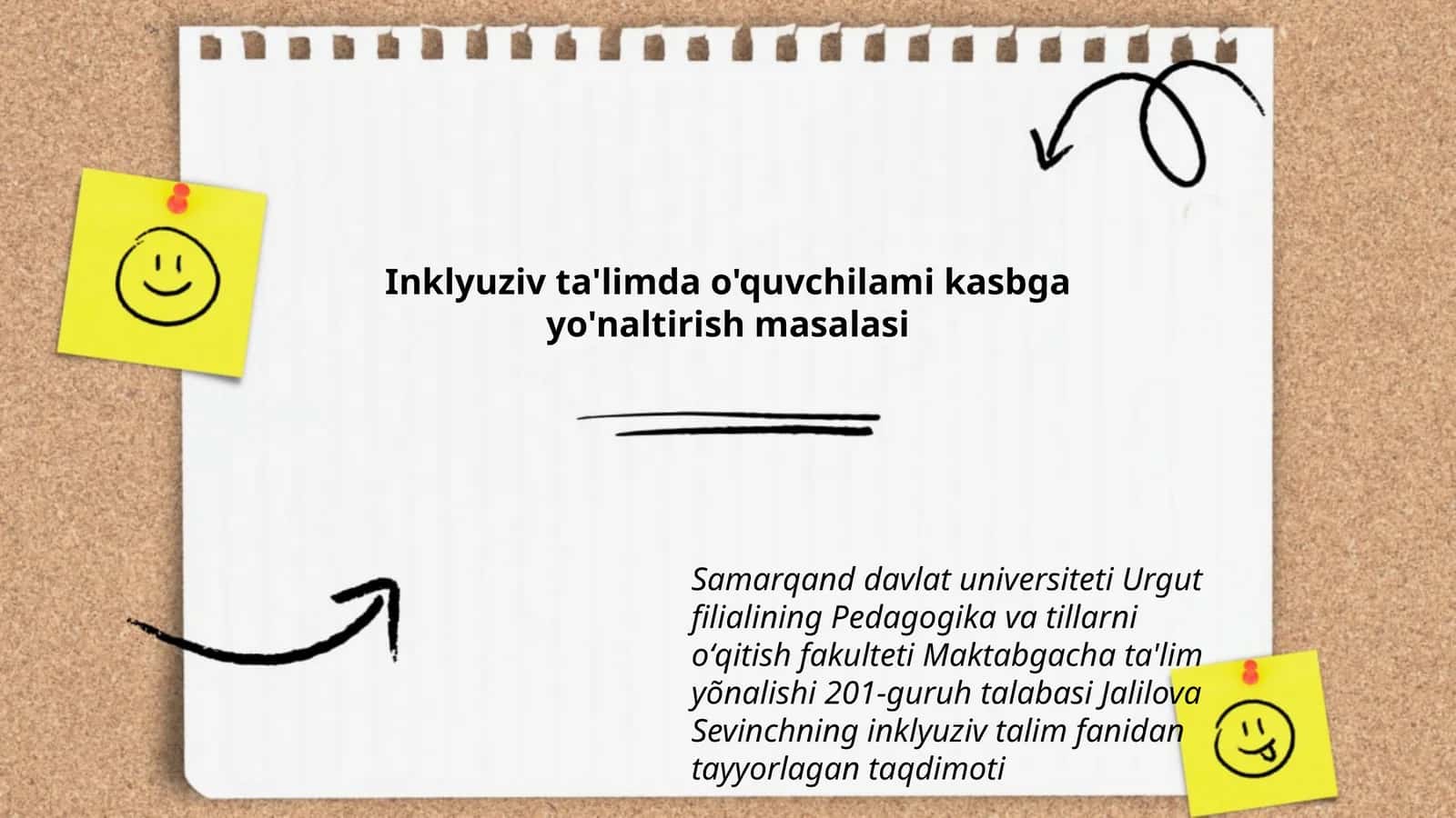 Inklyuziv ta'limda o'quvchilami kasbga yo'naltirish masalasi 1