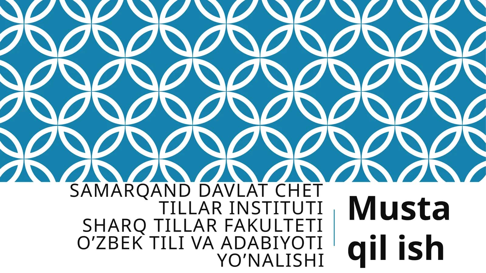 Hozirgi o'zbek adabiy tilining og'zaki va yozma shakllari 1