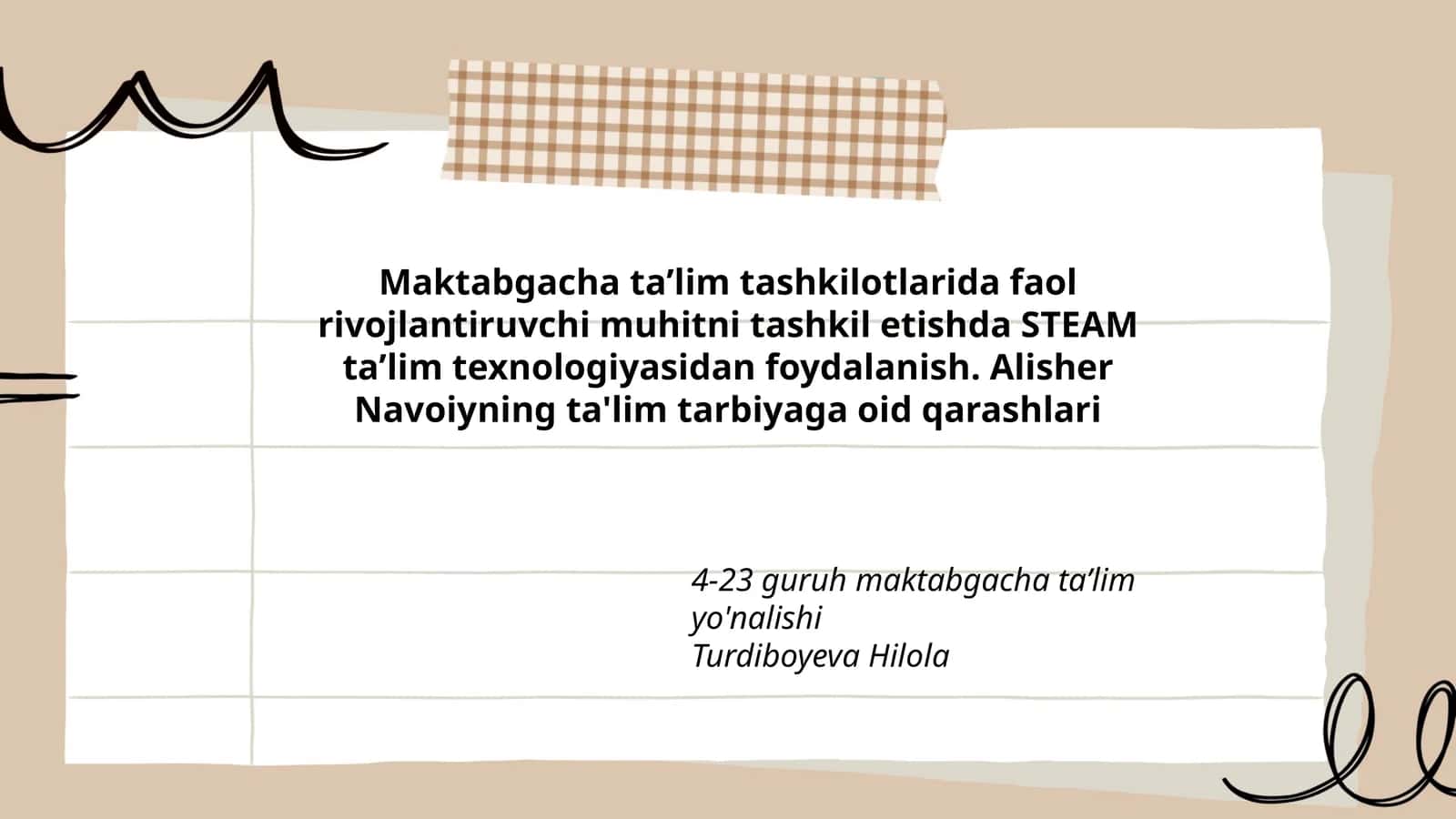 Alisher Navoiyning ta'lim tarbiyaga oid qarashlari 1