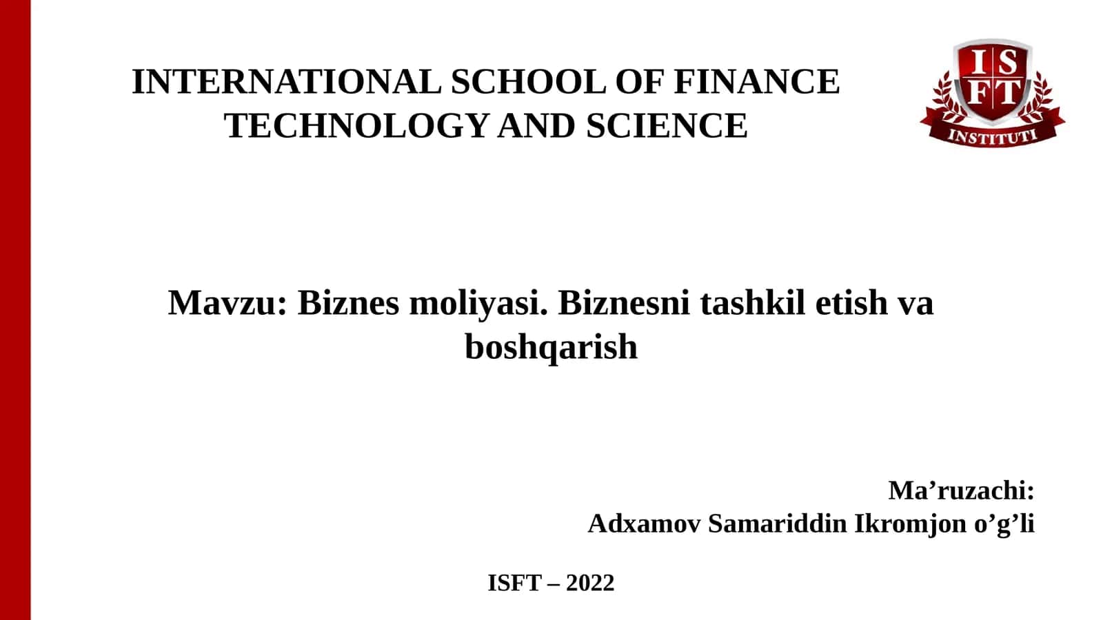 Biznesmoliyasi.Biznesnitashkiletishvaboshqarish 1