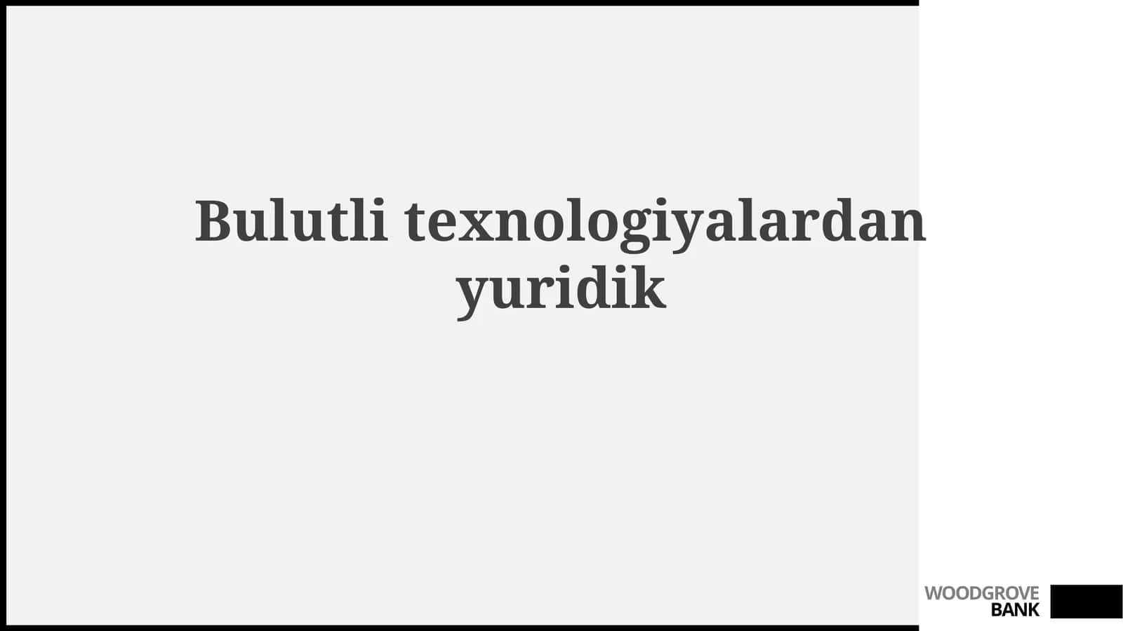 Bulut Texnologiyalarining Huquqiy Xizmatlarda Qo'llanilishi 1