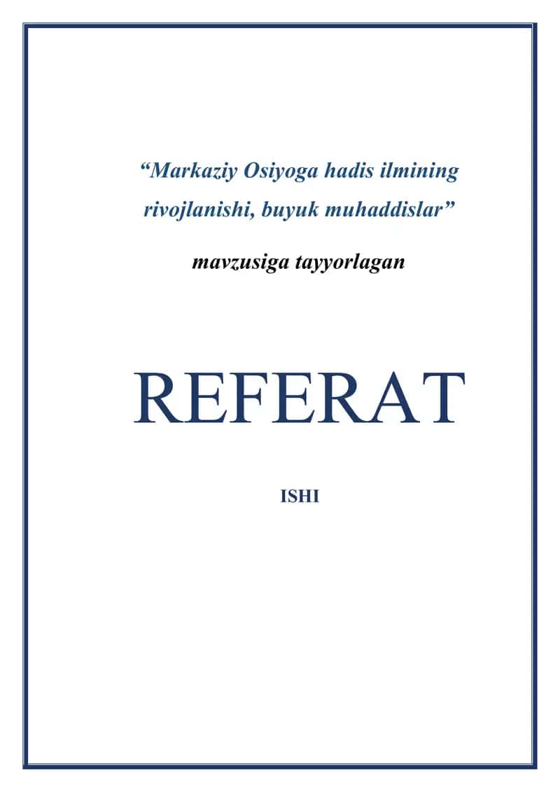 Markaziy Osiyoga hadis ilmining rivojlanishi, buyuk muhaddislar 1