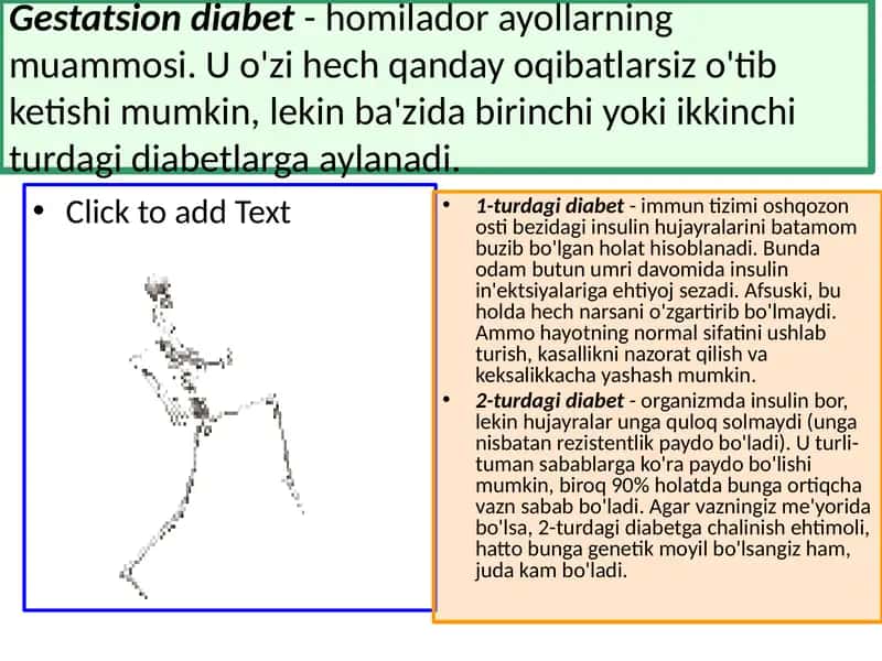 Gestatsion diabet- homilador ayollarning muammosi 1