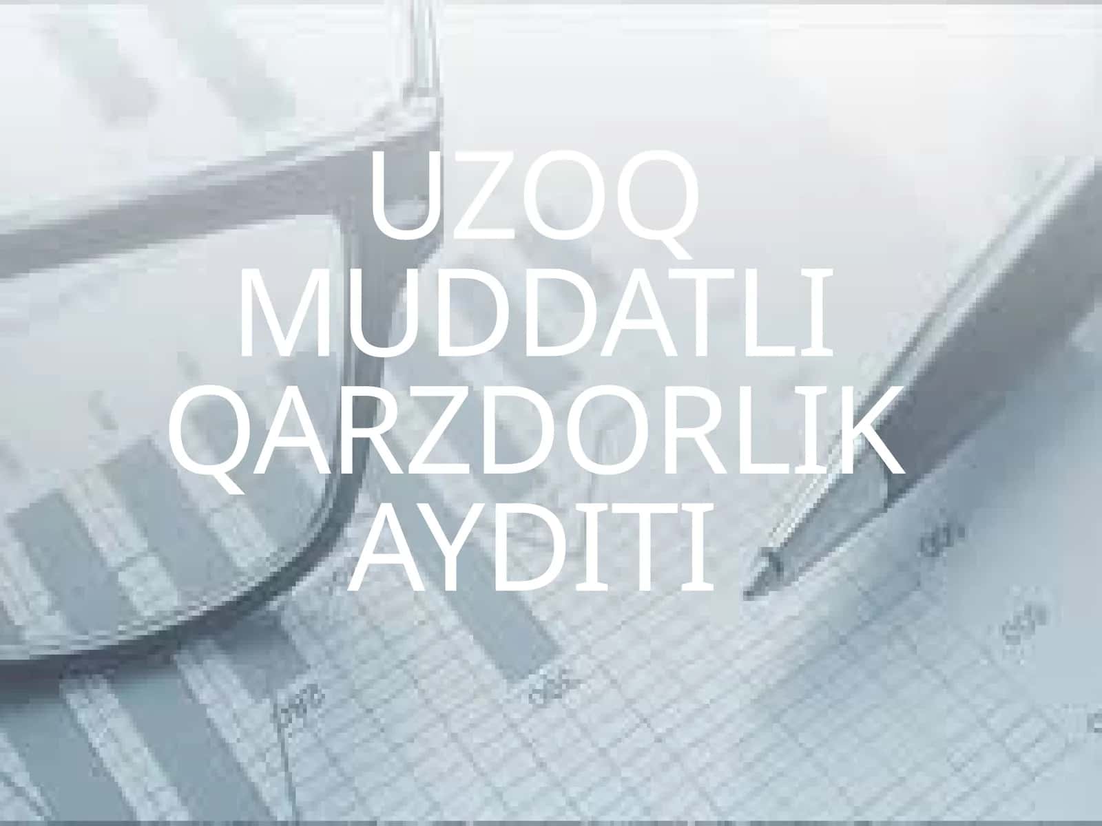 UZOQ MUDDATLI QARZDORLIK AYDITI 1