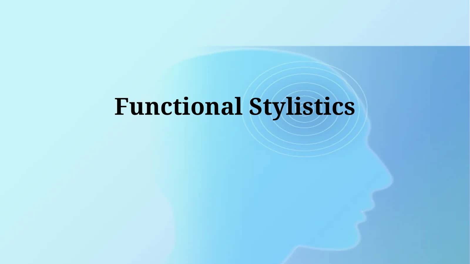 Functional Stylistics 1