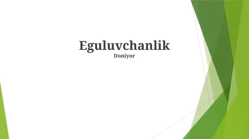 Eguluvchanlik 1