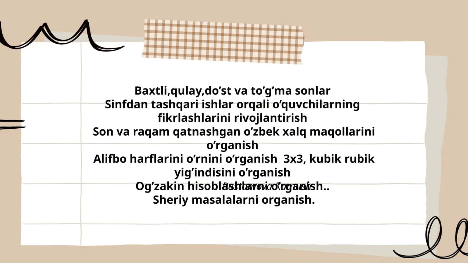 Baxtli,qulay,do’st va to’g’ma sonlar 1