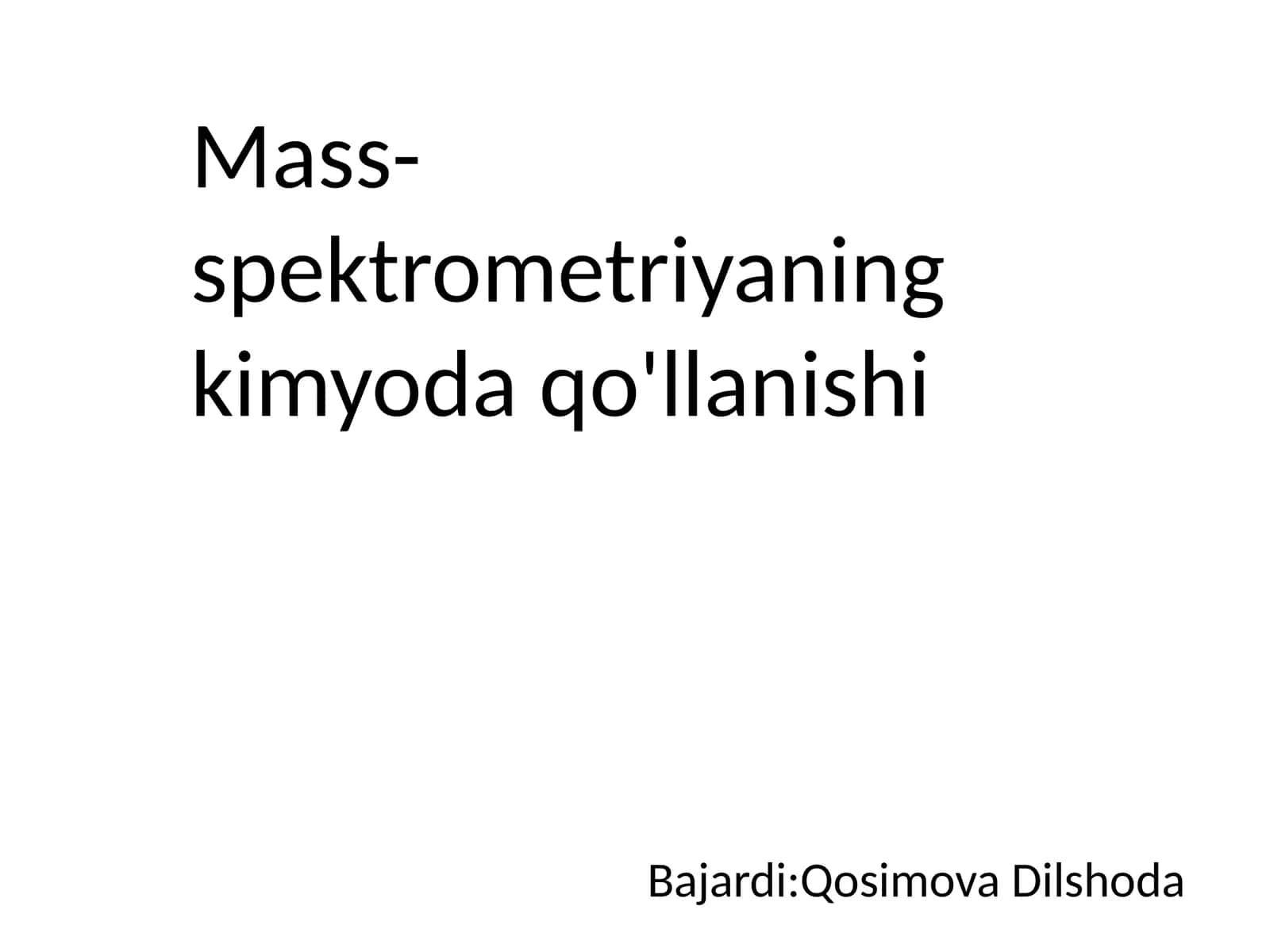 Mass-spektroskopiya 1