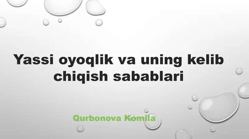 Yassioyoqlik va uning kelib chiqish sabablari 1