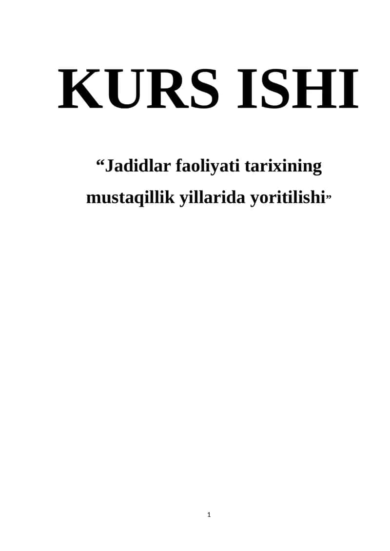 Jadidlar faoliyati tarixining mustaqillik yillarida yoritilishi 1