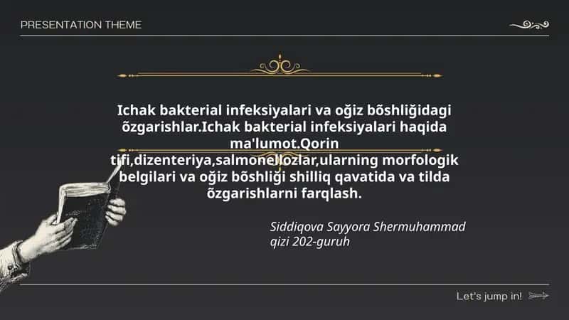 Ichak bakterial infeksiyalari va oğiz bõshliğidagi õzgarishlar 1