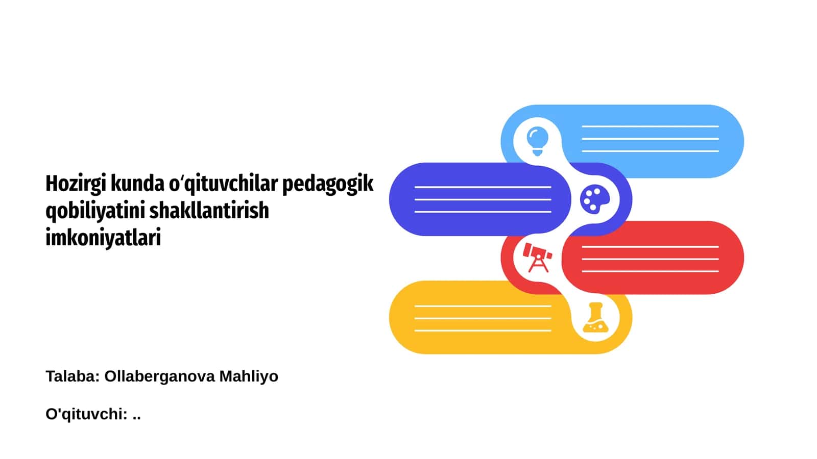 Pedagogik qobiliyatini shakllantirish imkoniyatlari 1