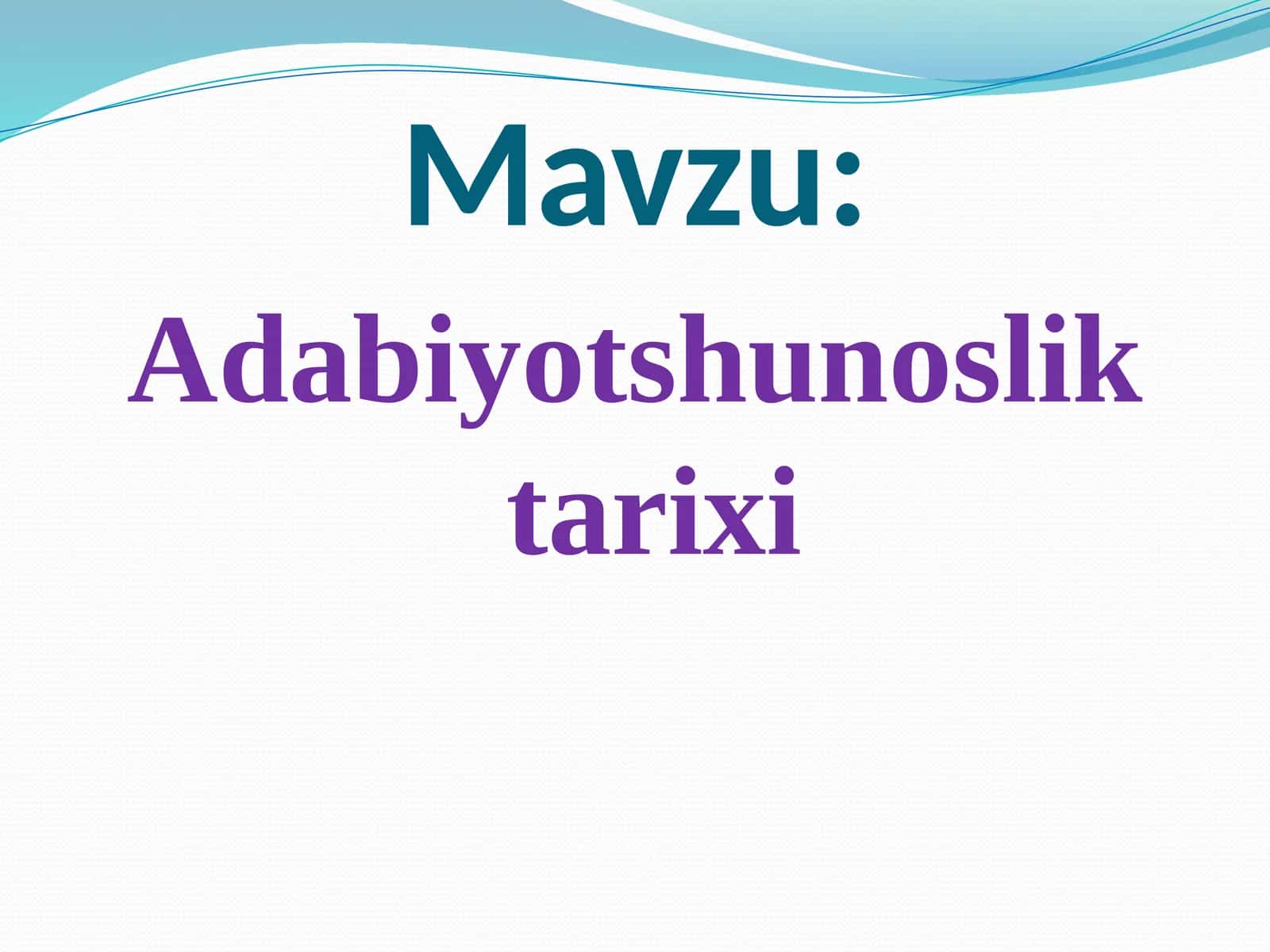 Adabiyotshunosliktarixi 1